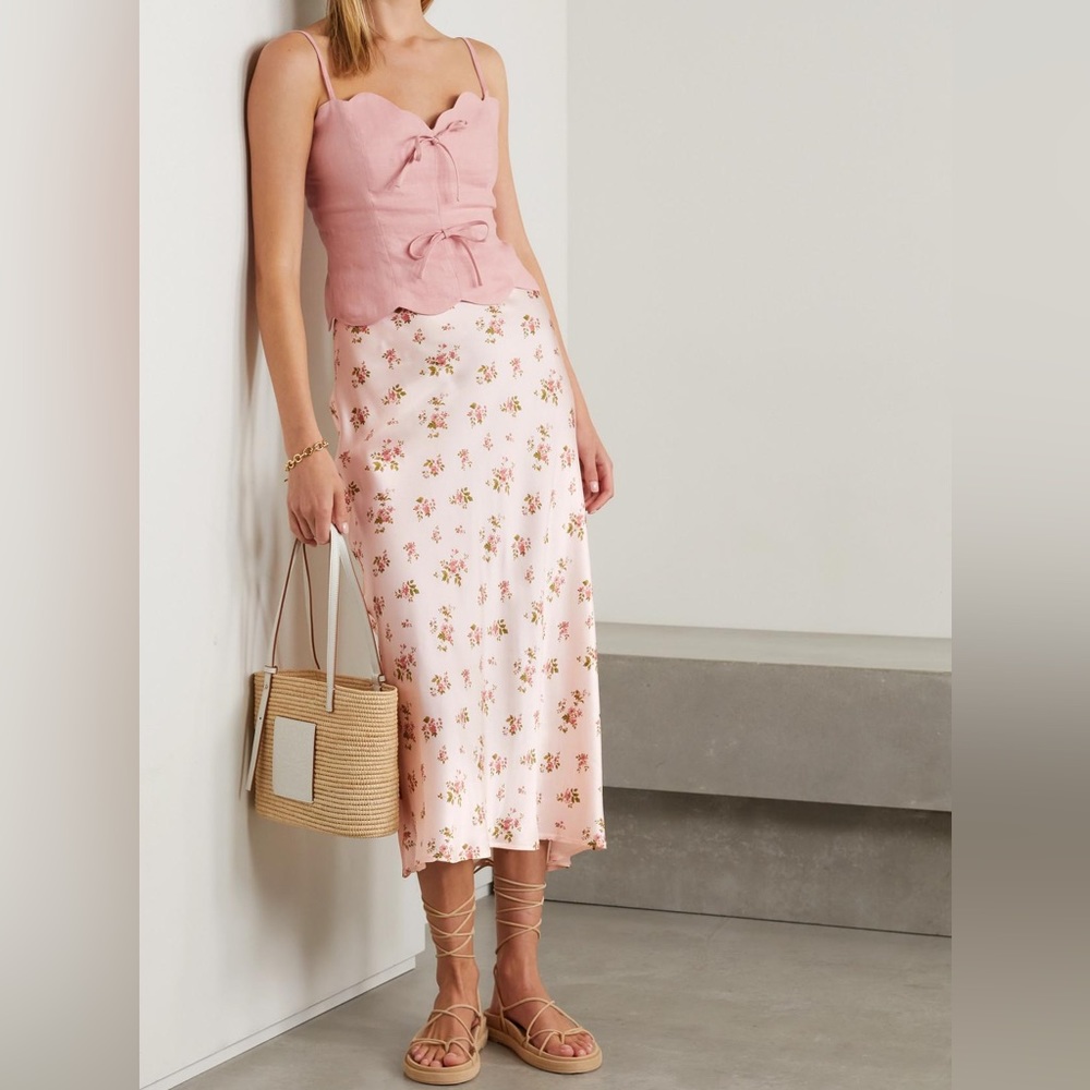 Reformation Pratt floral print skirt